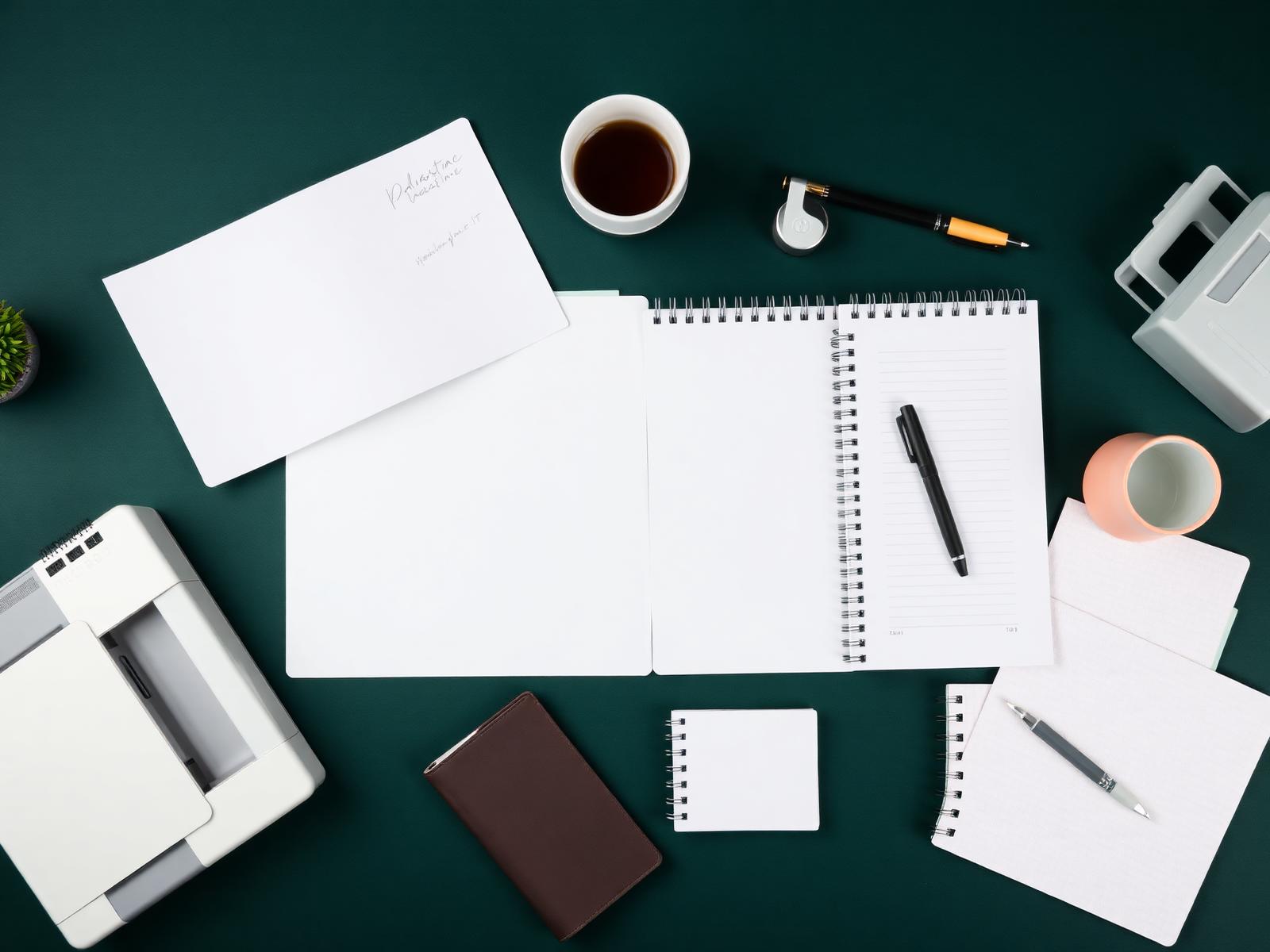 Office technology flatlay